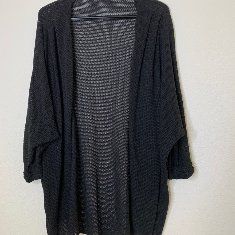 Black knit coverup